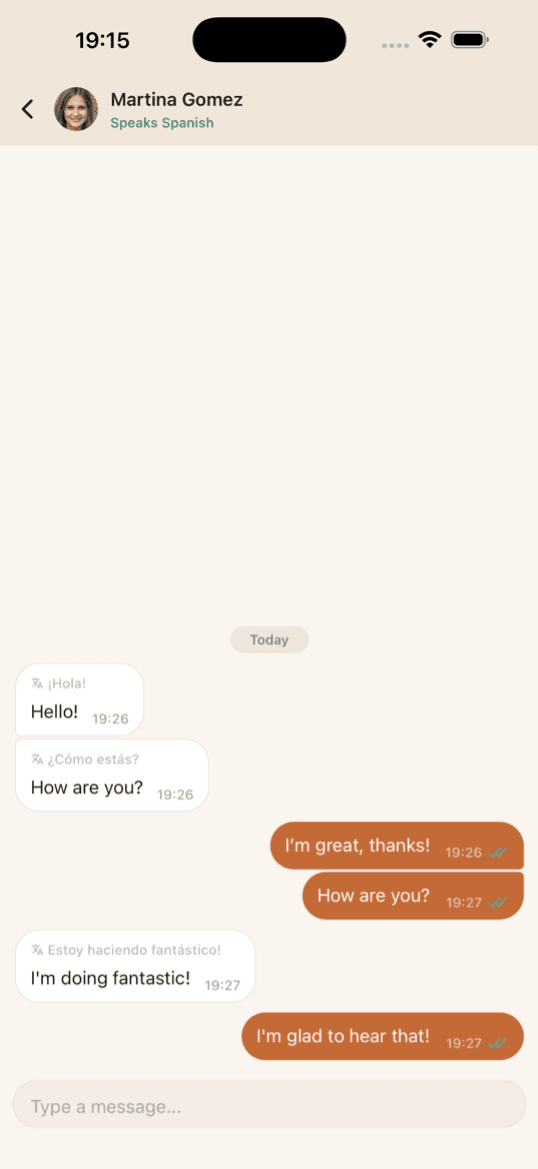 Chat Screen Screenshot